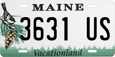 ME license plate 3631US