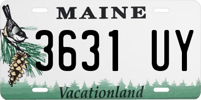 ME license plate 3631UY