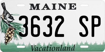 ME license plate 3632SP