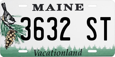 ME license plate 3632ST