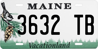 ME license plate 3632TB
