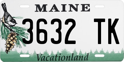 ME license plate 3632TK