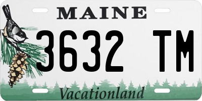 ME license plate 3632TM