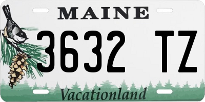 ME license plate 3632TZ