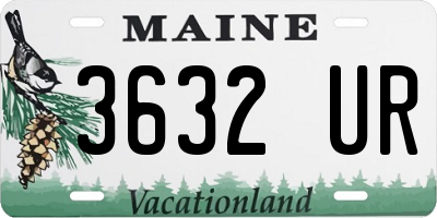 ME license plate 3632UR