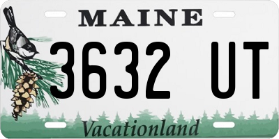 ME license plate 3632UT