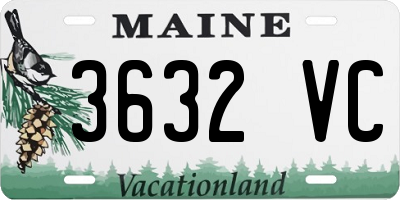 ME license plate 3632VC