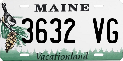 ME license plate 3632VG