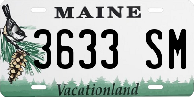 ME license plate 3633SM