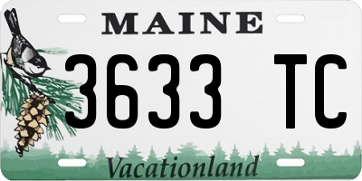 ME license plate 3633TC