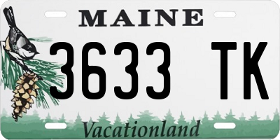 ME license plate 3633TK