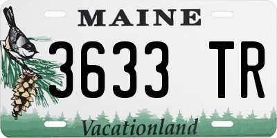 ME license plate 3633TR