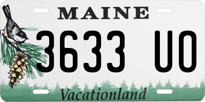 ME license plate 3633UO