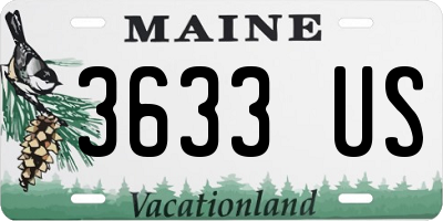 ME license plate 3633US