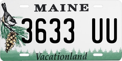 ME license plate 3633UU