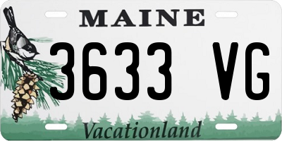 ME license plate 3633VG