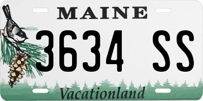 ME license plate 3634SS