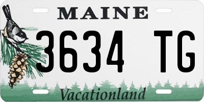 ME license plate 3634TG