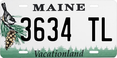 ME license plate 3634TL