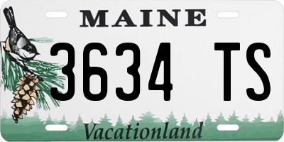 ME license plate 3634TS
