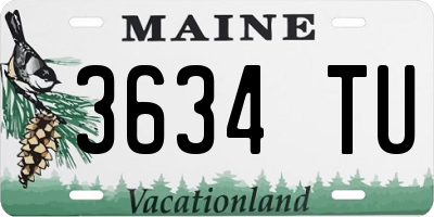 ME license plate 3634TU