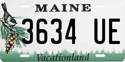 ME license plate 3634UE