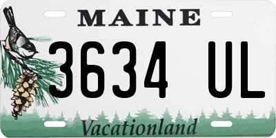 ME license plate 3634UL