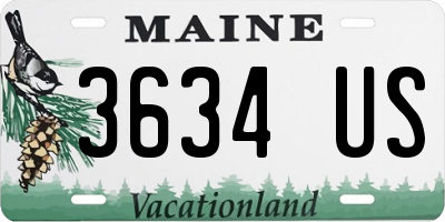 ME license plate 3634US