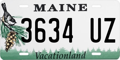 ME license plate 3634UZ