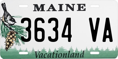 ME license plate 3634VA