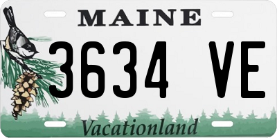 ME license plate 3634VE