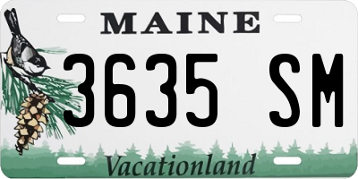 ME license plate 3635SM