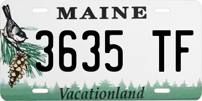 ME license plate 3635TF