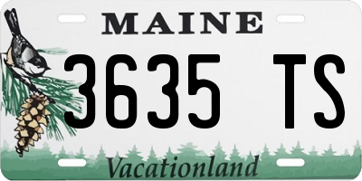 ME license plate 3635TS