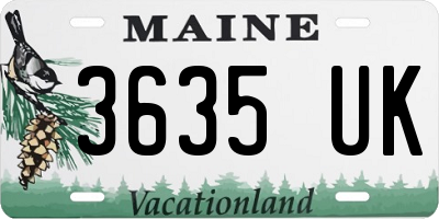 ME license plate 3635UK