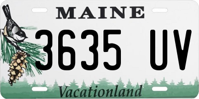 ME license plate 3635UV