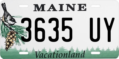 ME license plate 3635UY