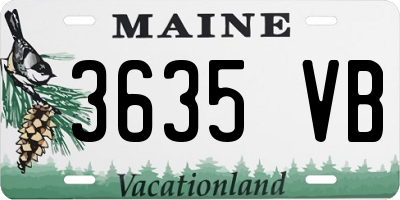ME license plate 3635VB