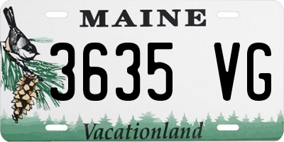 ME license plate 3635VG