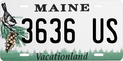 ME license plate 3636US