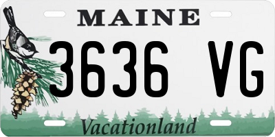 ME license plate 3636VG
