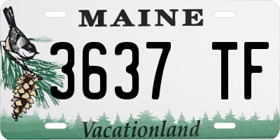ME license plate 3637TF