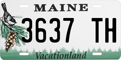 ME license plate 3637TH