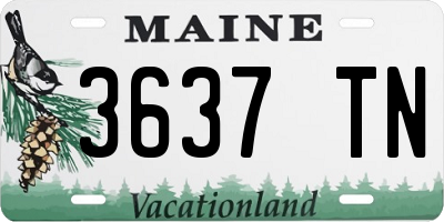 ME license plate 3637TN