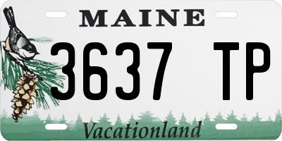 ME license plate 3637TP