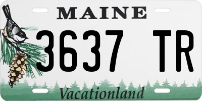 ME license plate 3637TR
