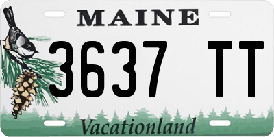 ME license plate 3637TT