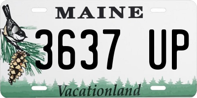 ME license plate 3637UP