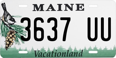 ME license plate 3637UU