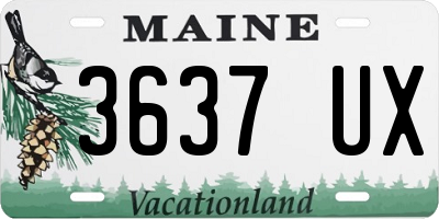 ME license plate 3637UX